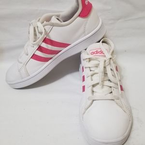Adidas Girls White and Pink